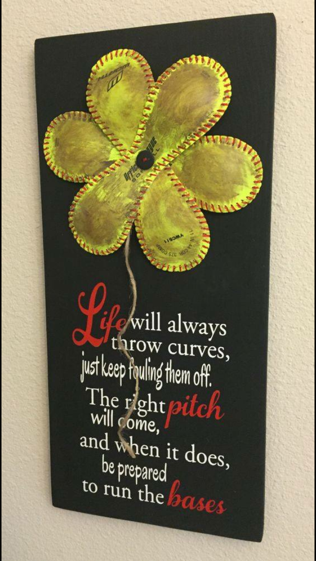 Softball Quote Wall Art