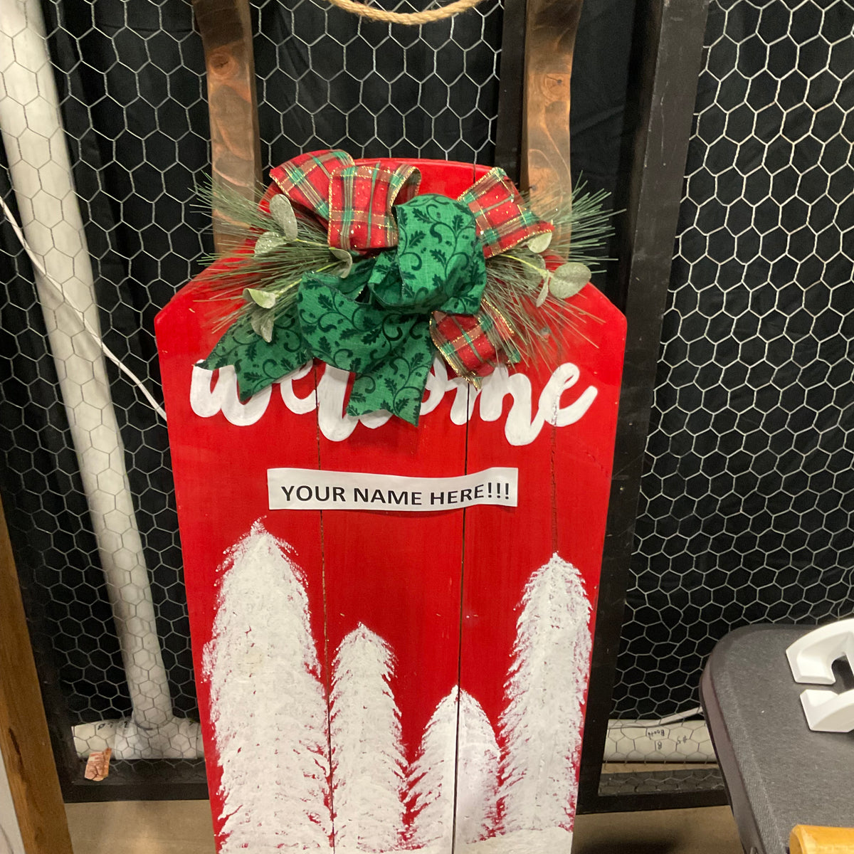 Winter Welcome Sled (Outside or Inside)