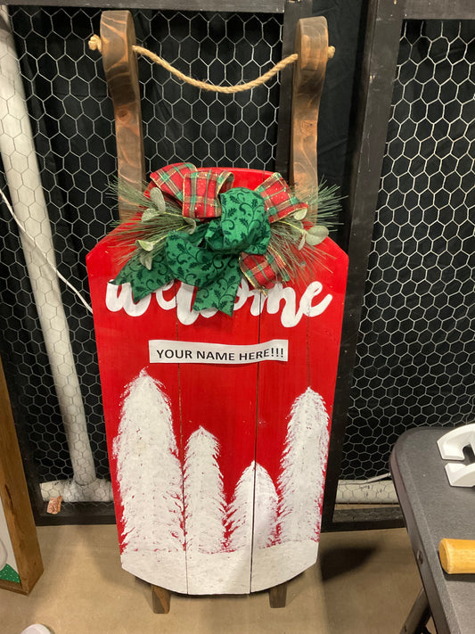 Winter Welcome Sled (Outside or Inside)