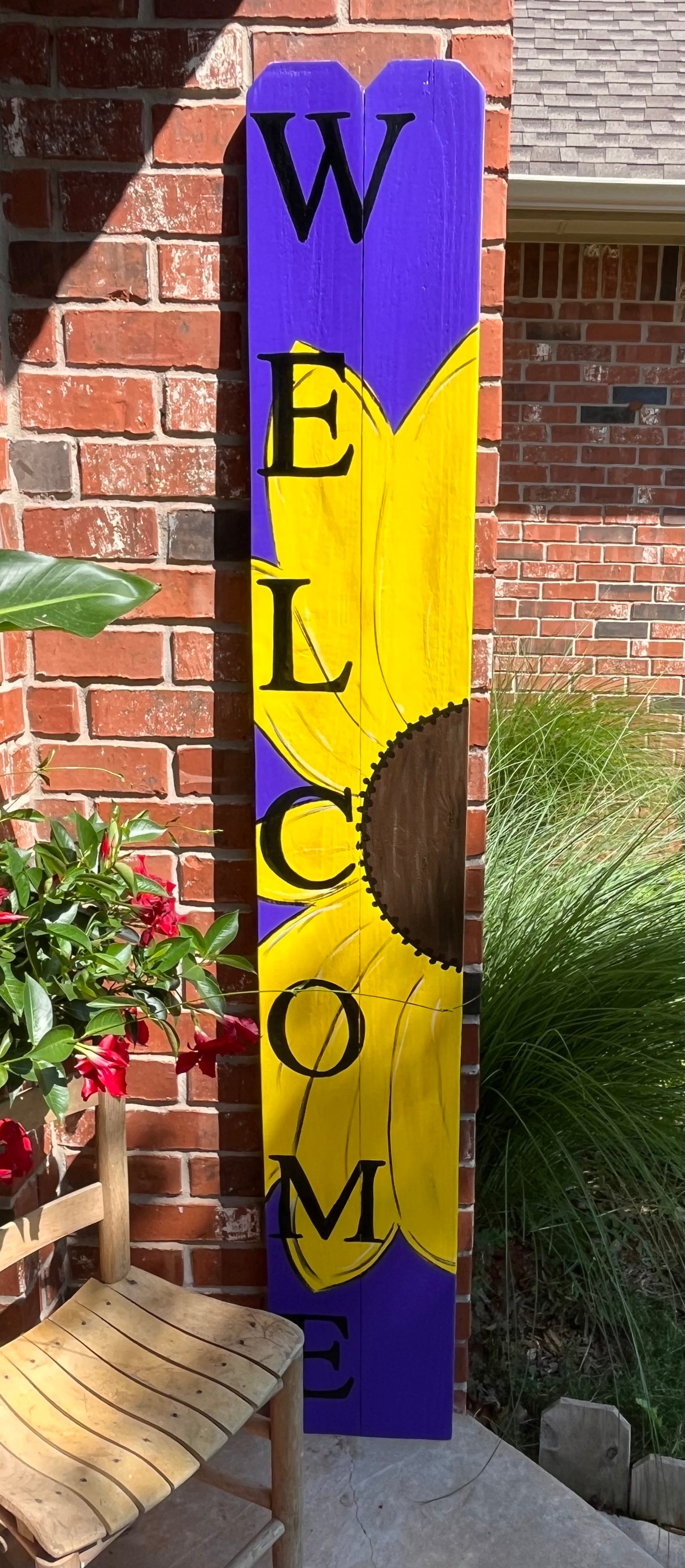 Sunflower Welcome Board